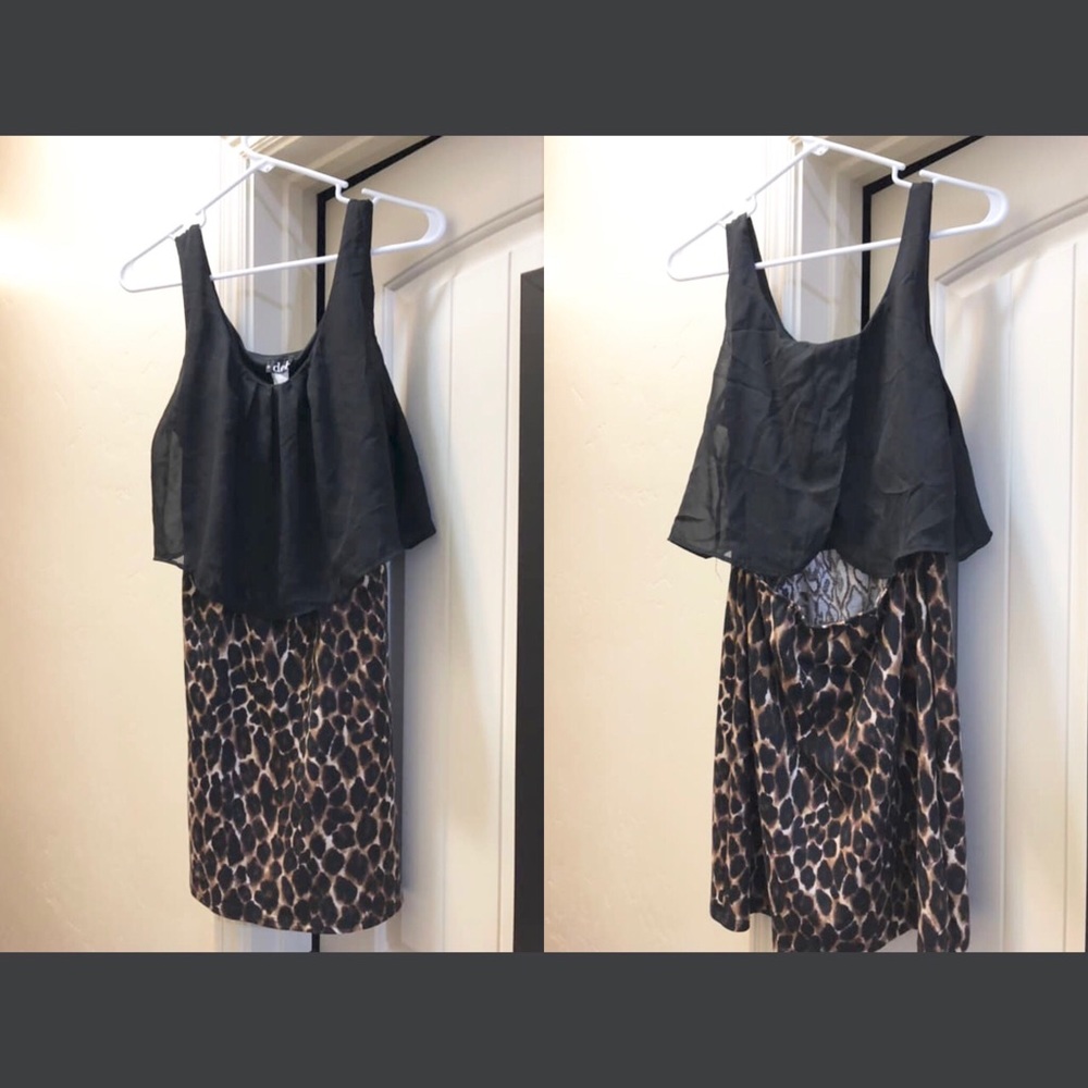 Deb Brand Black & Cheetah Dress